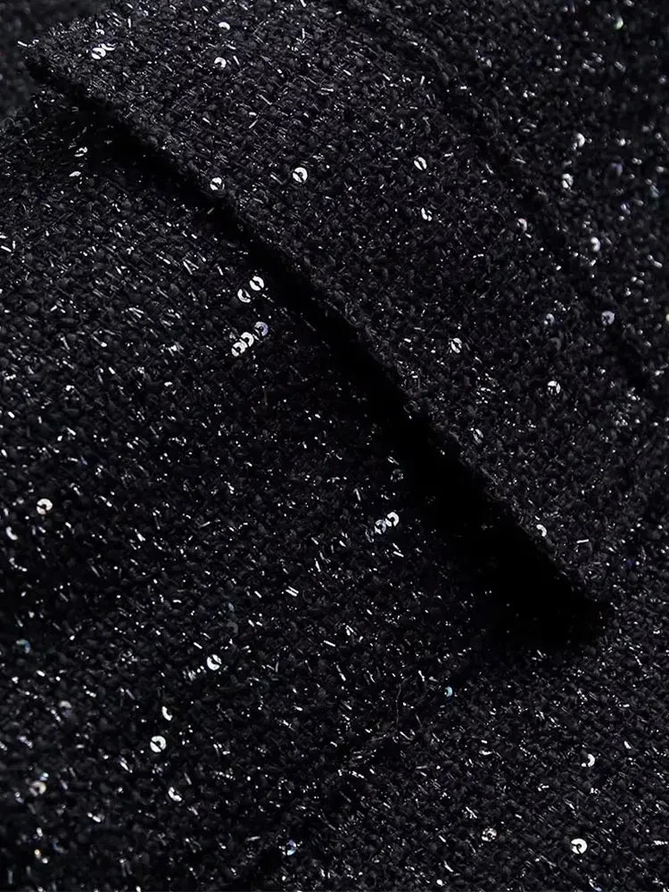 Nlzgmsj – veste à paillettes brillantes pour femme, manteau court à manches longues et col montant, couleur or Y2k, automne hiver, haut pour femme, Streetwear - Ma boutique