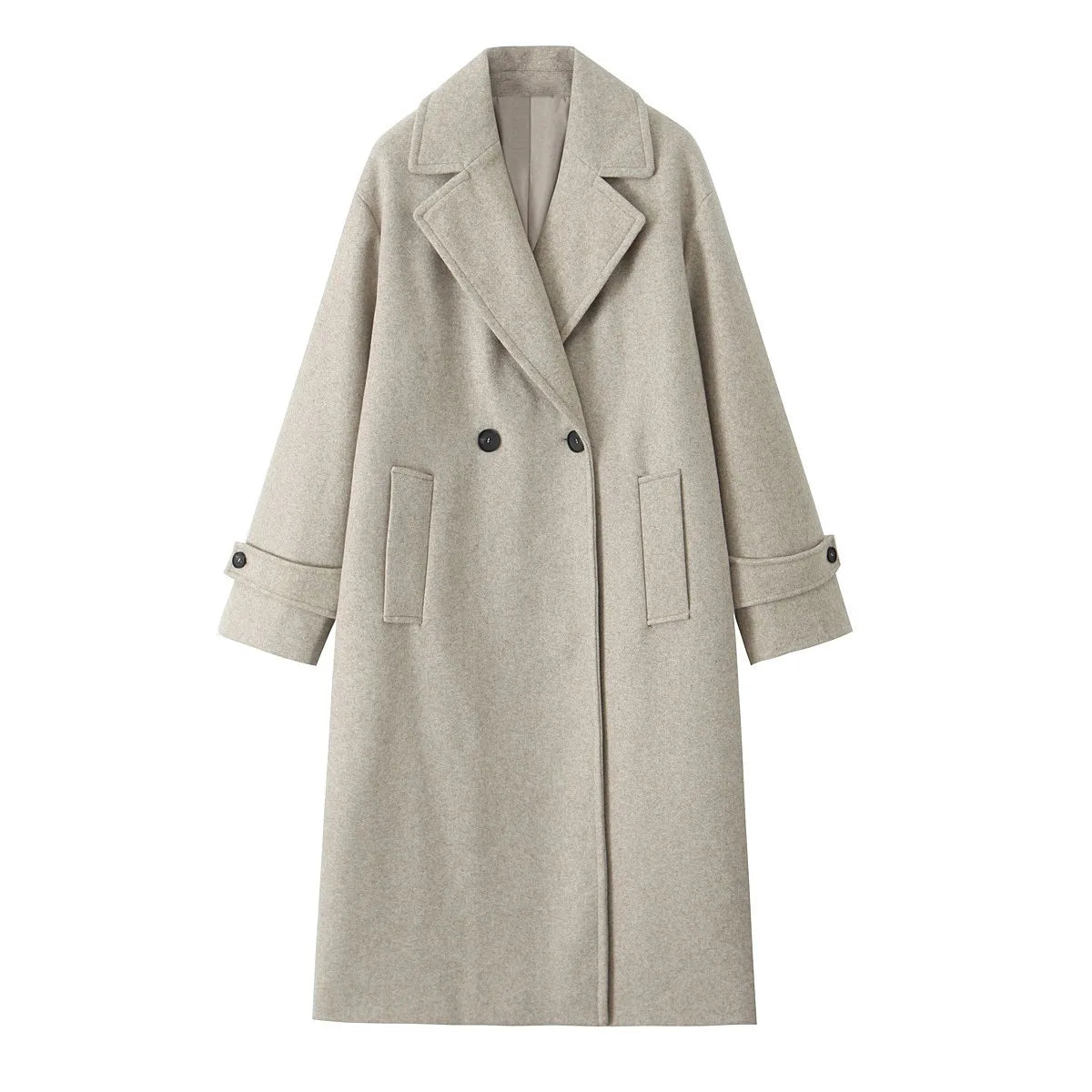 Manteau à manches longues et col ample pour femme, nouveau Style de vêtements à la mode, tricolore, luxe, automne 2024 - Ma boutique