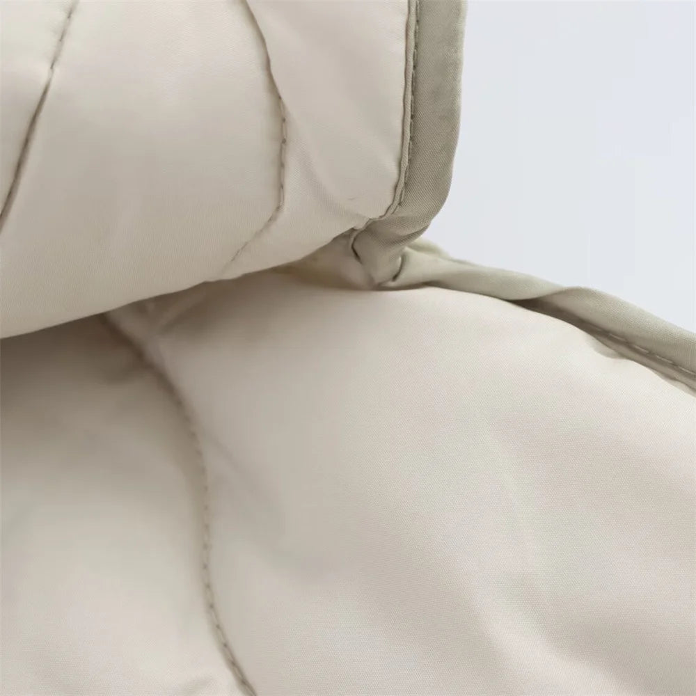 UNIZERA 2024 automne/hiver nouveau produit mode décontracté femmes col rond bord bouclé fermeture éclair manches longues coton veste manteau - Ma boutique