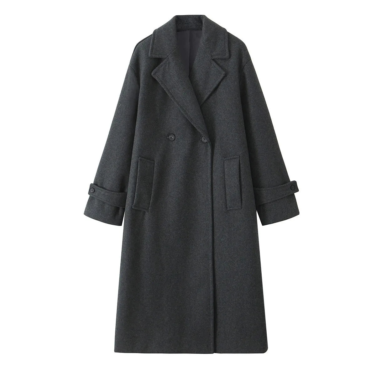 Manteau à manches longues et col ample pour femme, nouveau Style de vêtements à la mode, tricolore, luxe, automne 2024 - Ma boutique