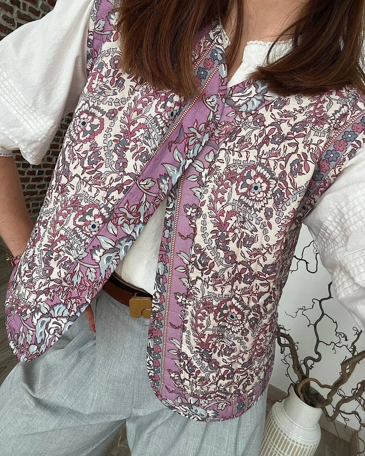 Gilet sans manches à fleurs - Ma boutique